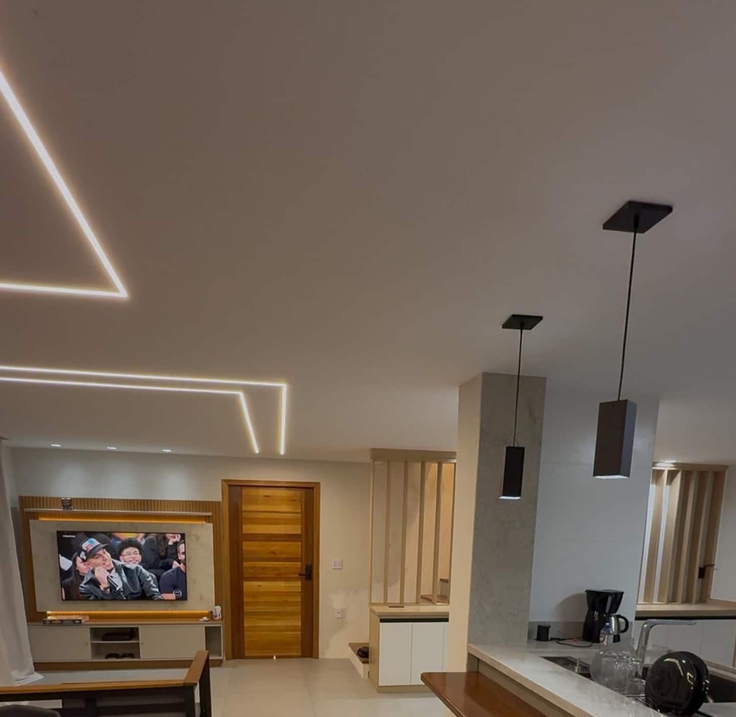 Sala de estar integrada da Casa Ponta da Ilha